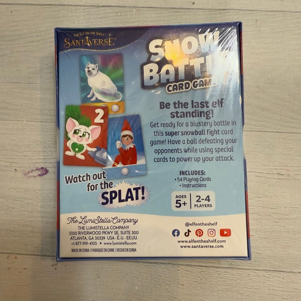 Elf on the Sheld snow battle card game NEW - Picture 2 of 2